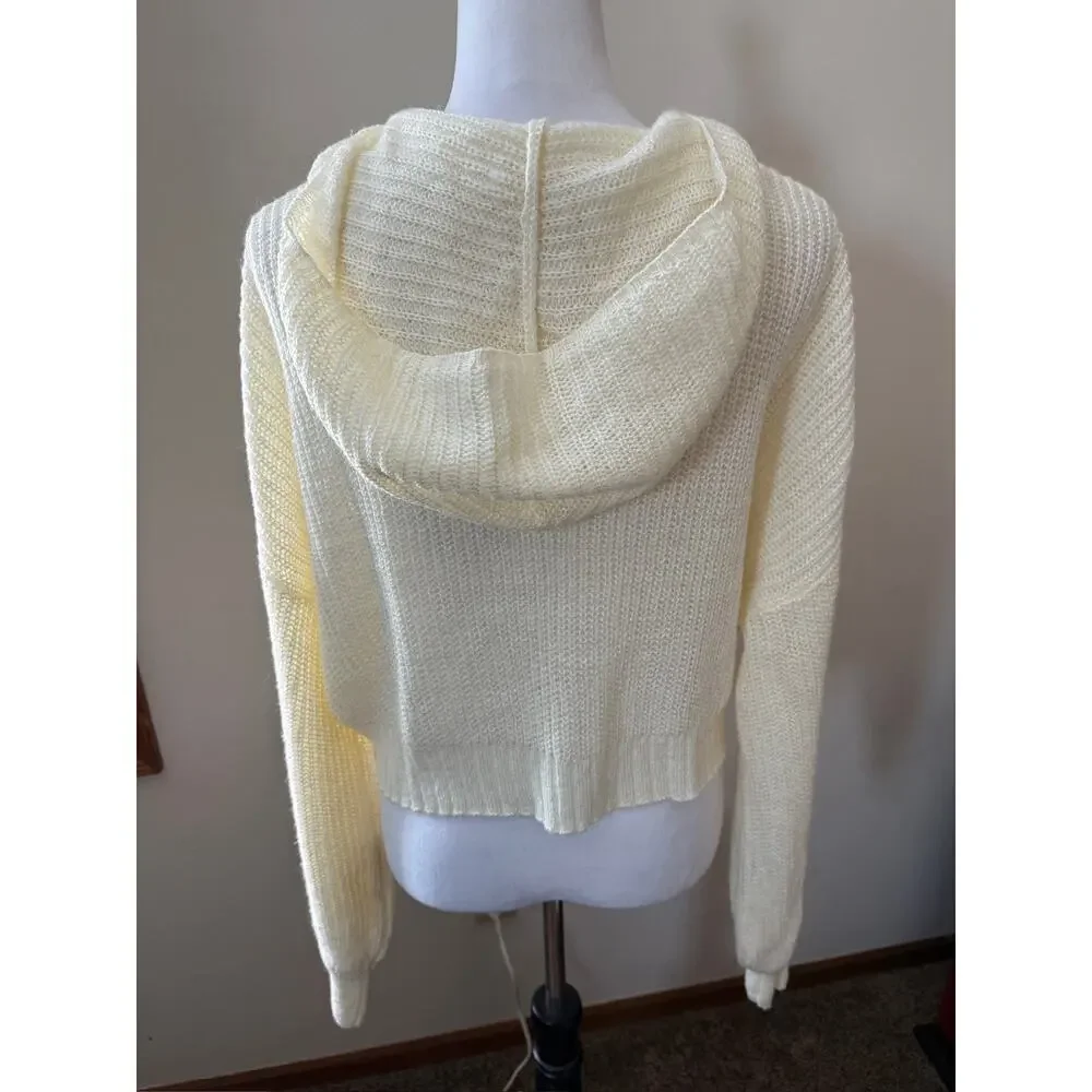Altar'd State Cream Knit Zip Up Sweater - Picture 4 of 4